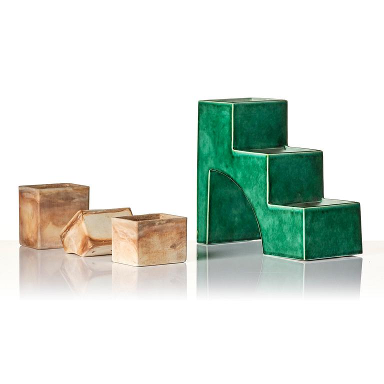 Wilhelm Kåge, a rare "Puzzle" cactus planter model 975/9, Gustavsberg, 1930s.