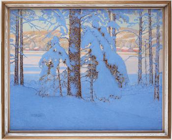 Bror Lindh, Winter landscape from the province of Värmland in Sweden.