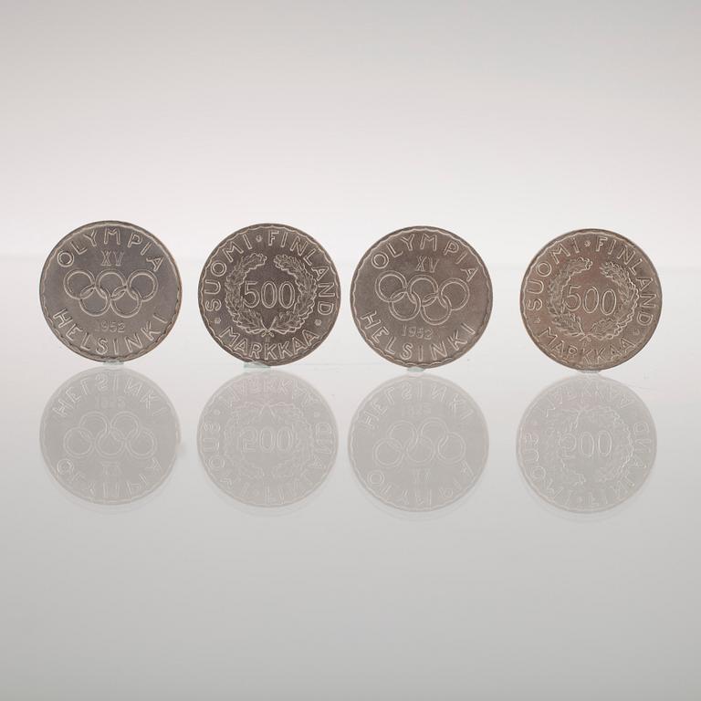 MYNT, 4 st, silver, Olympiska spelen i Helsingfors 1952.