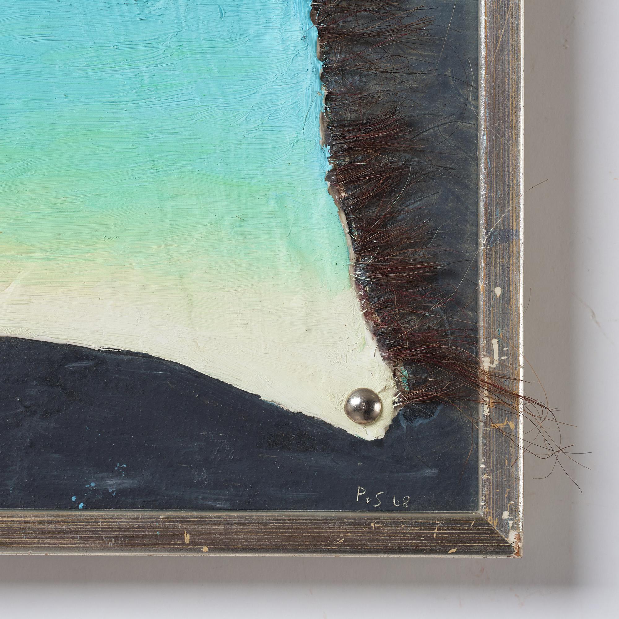 Philip von Schantz, mixed media on panel, signed and dated -68.