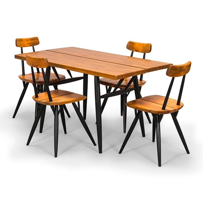 Ilmari Tapiovaara, a 1960s/70s five-piece 'Pirkka' dining set for Laukaan Puu.