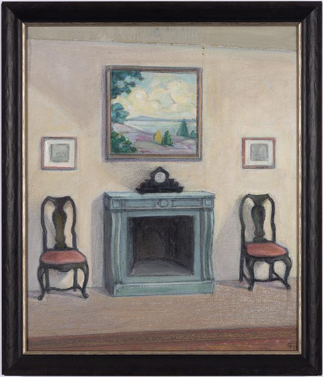Per Fischer, "The fireplace wall in my dining room on Bragevägen".