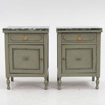 Nightstands, a pair, first half of the 20th century.