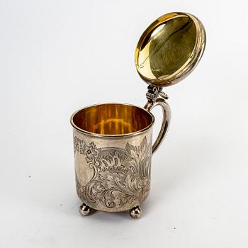 Stop barockstil silver St Petersburg oidentifierade stämplar sent 1800-tal.