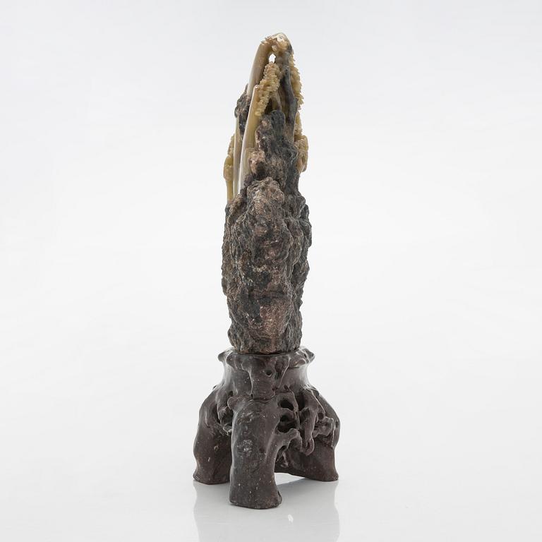 A soapstone sculpture, China, 20th century.