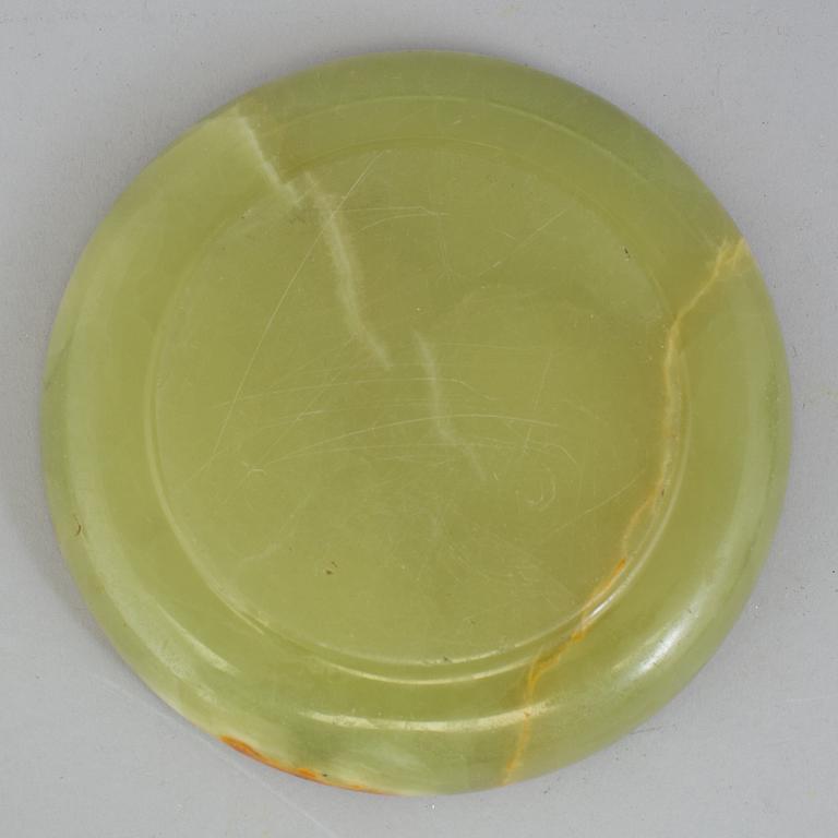 A silver and onyx ashtray by WA Bolin, unclear dating.