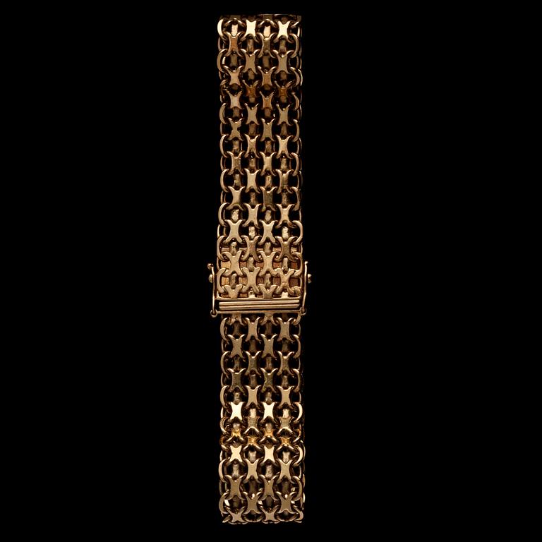 ARMLÄNK, 18k guld, Mikkov, Stockholm, 1962. Vikt 26 g. g.