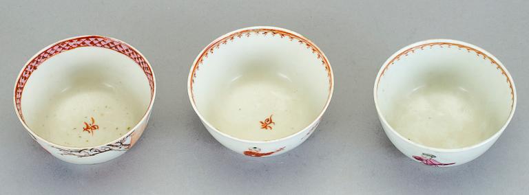 PARTI PORSLIN, 4 delar, Kina, 1700-tal.