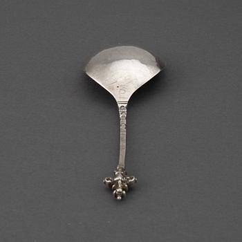 A Swedish ealy 18th century silver spoon, mark of Bengt Collin, Uppsala 1701.