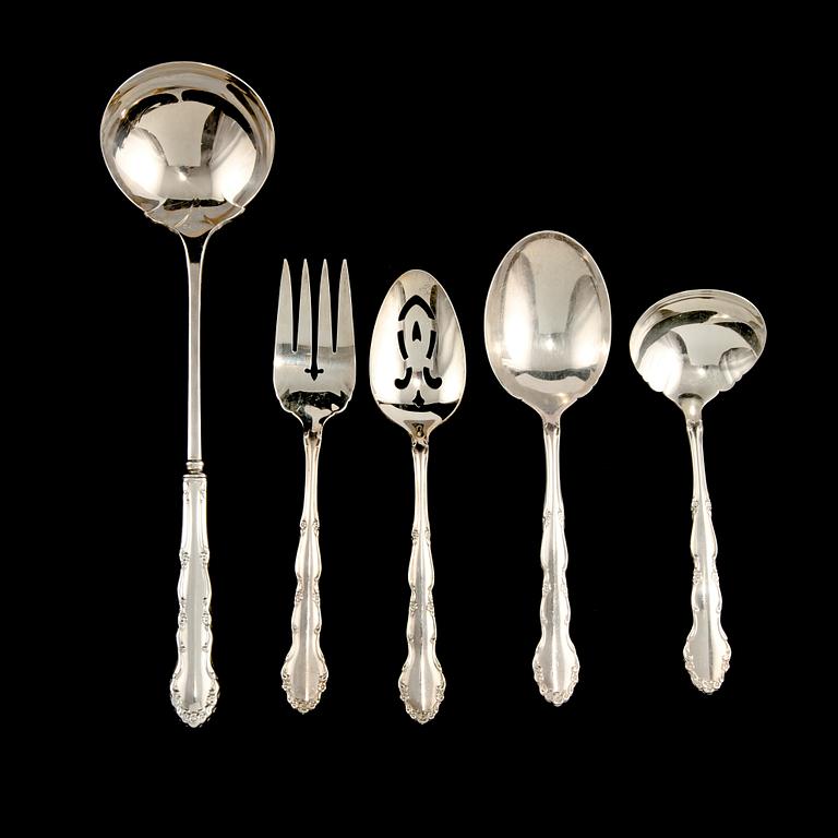 BESTICKSERVIS, 126 delar, nysilver, Oneida, England, 1900-talets andra hälft.