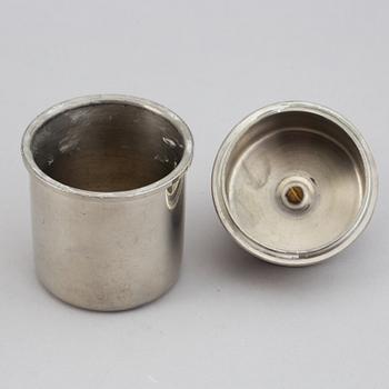 Firma Svenskt Tenn, a pewter lidded jar, Stockholm 1968.