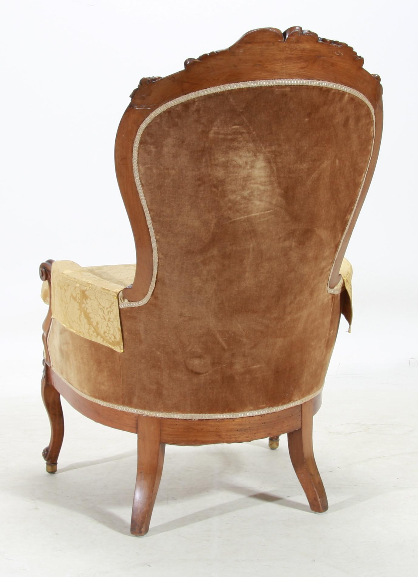 FÅTÖLJ, nyrokoko, 1800-talets andra hälft.