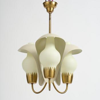 Hans Bergström, a rare ceiling lamp model "98", ateljé Lyktan, Åhus, 1940s-50s.