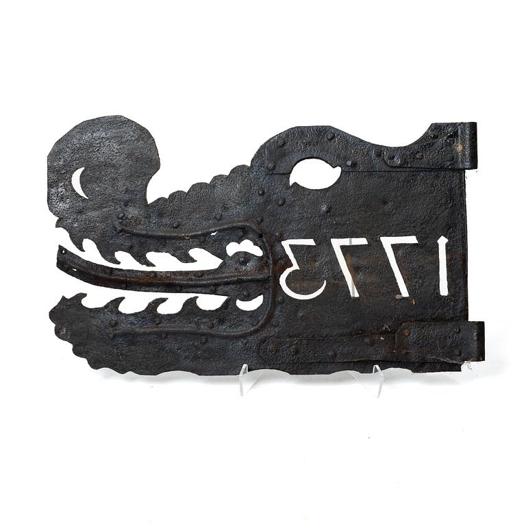 Weather vane, dated 1773.