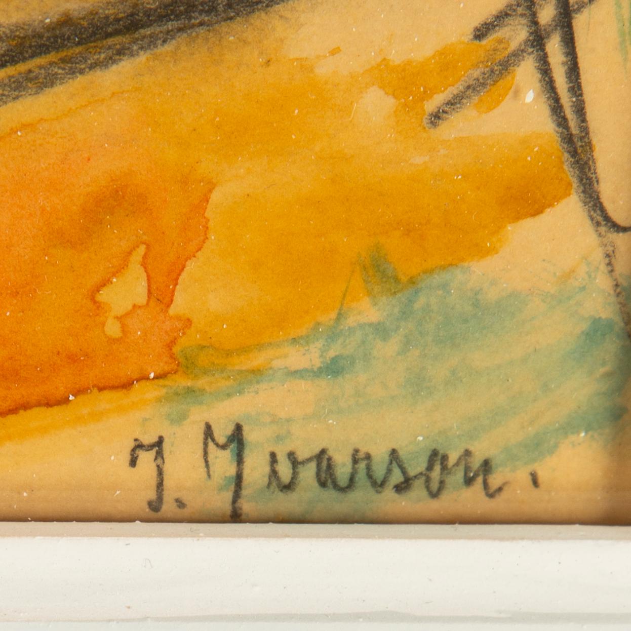 Ivan Ivarson, mixed media, signed.