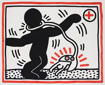 466. Keith Haring, "Free South Africa: one plate".