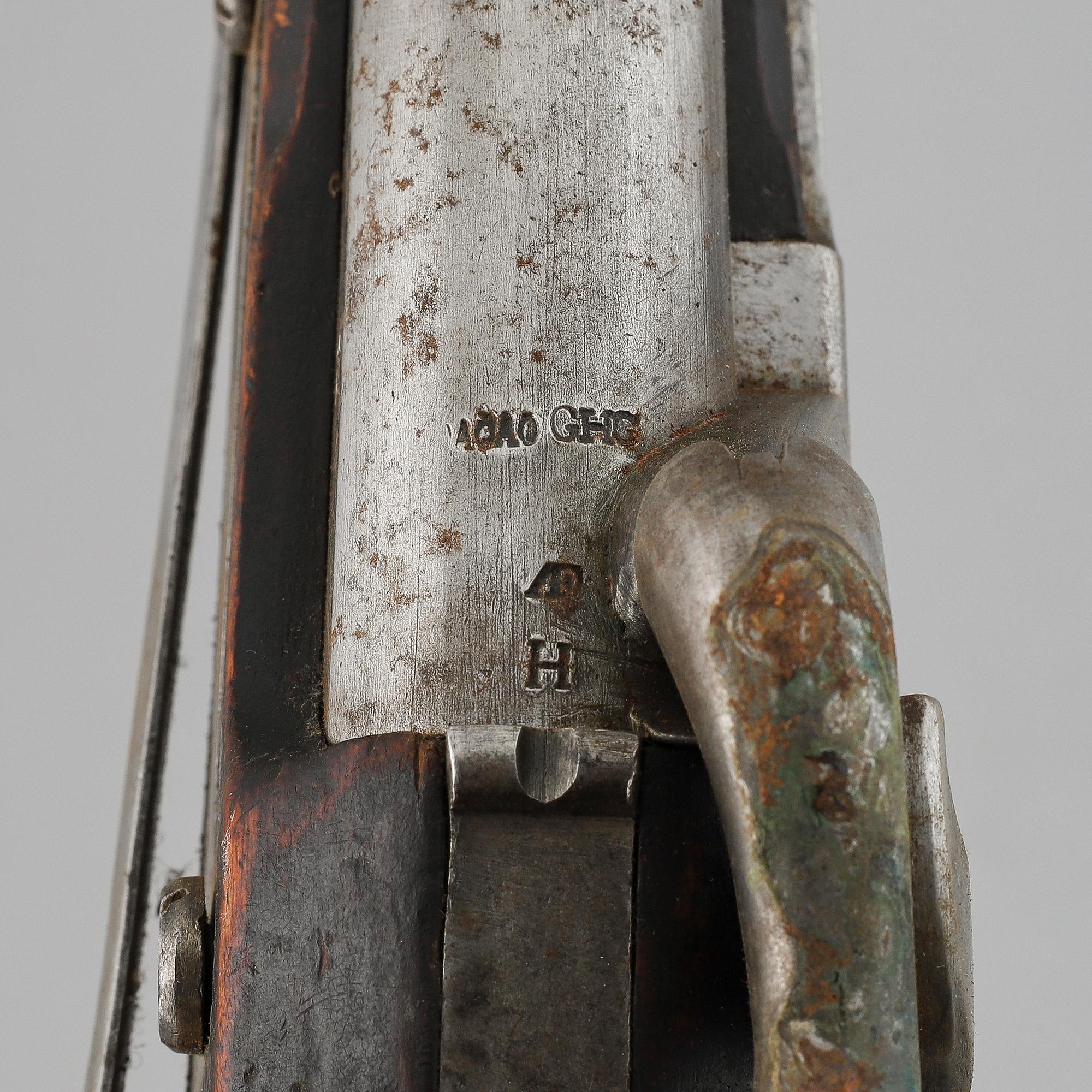 SLAGLÅSPISTOL, svensk, m/1845 för flottan.