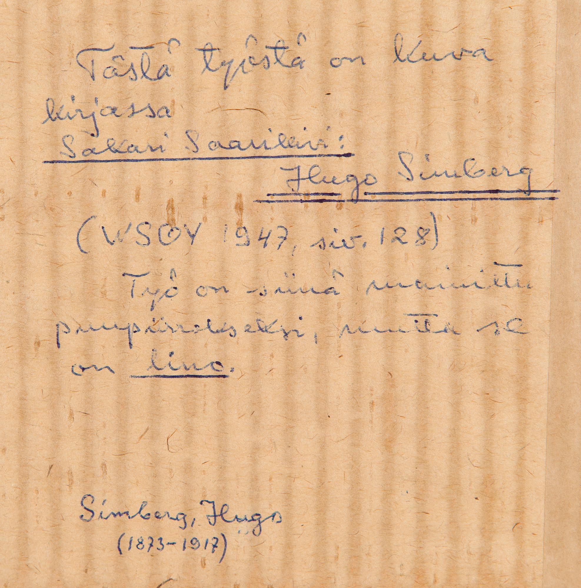 Hugo Simberg, "In Memoriam Aleksis Kivi".