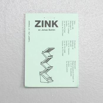 Jonas Bohlin, tidningshylla, "Zink", Källemo, formgiven 1984.