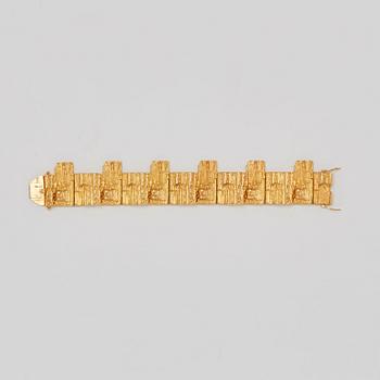 Björn Weckström, armband "Morgam", Lapponia, Finland 1972, 14K.