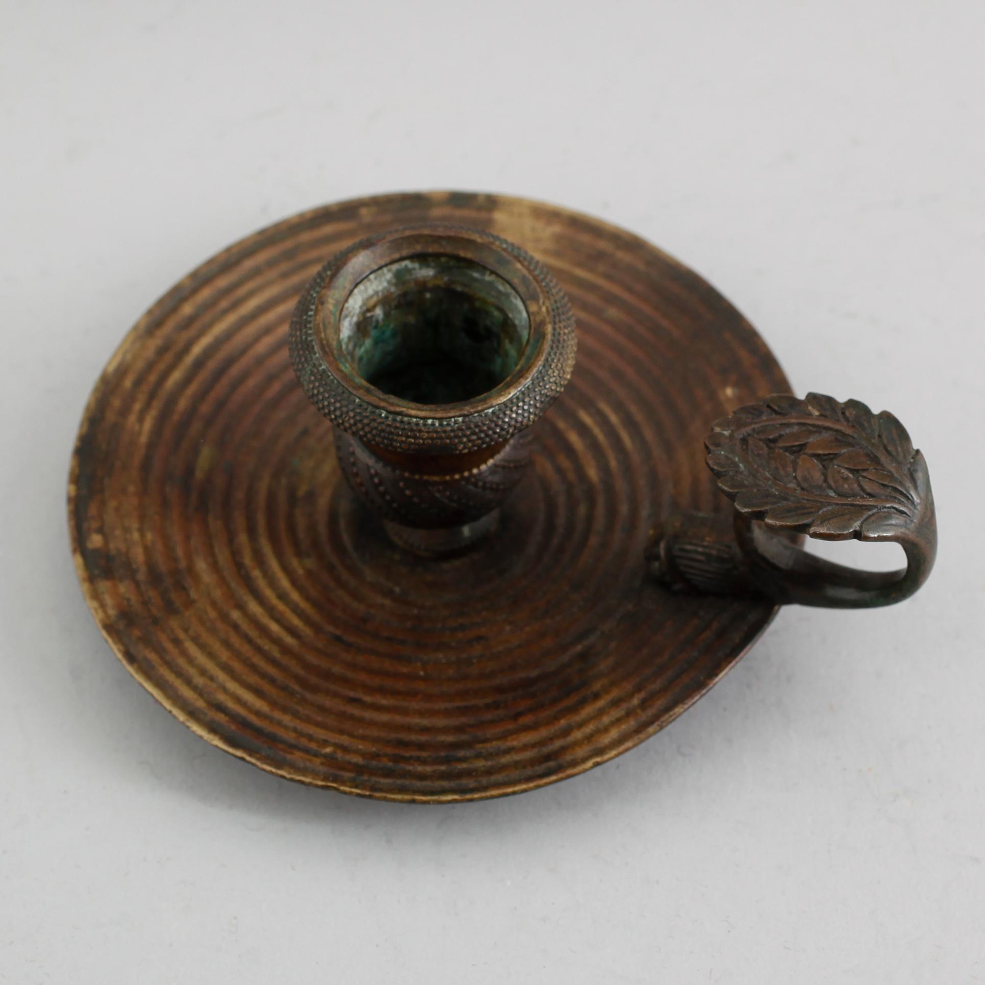 NATTLJUSSTAKE, mässing, tidigt 1800-tal.