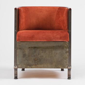 Mats Theselius, a "Järn/Moccafåtöljen" armchair, ed. 157/360, Källemo, Värnamo, post 1994.