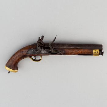 An East India Company flintlock pistol with Indian marks.