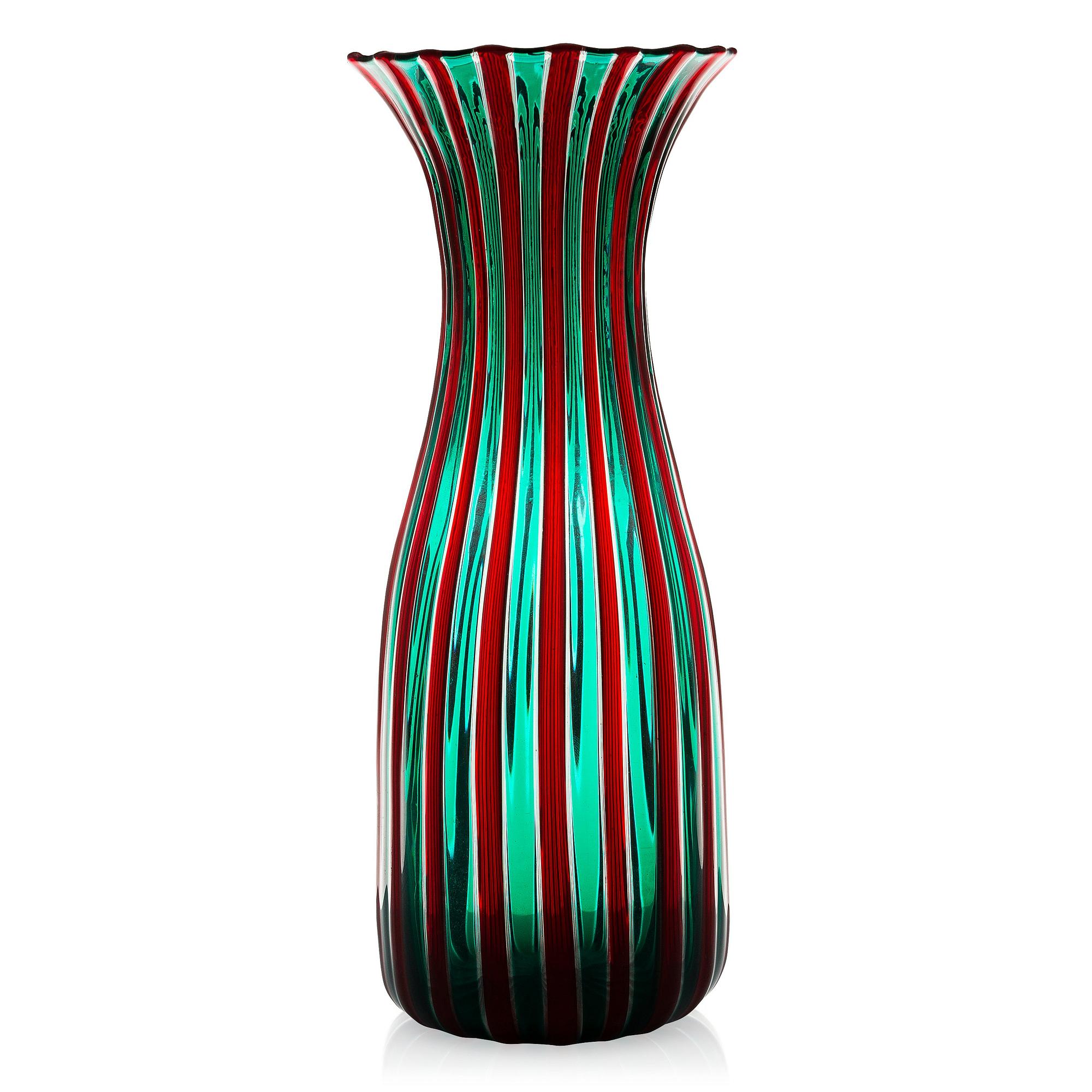 GIO PONTI, a 1950's 'a canne' vase for Venini Murano.