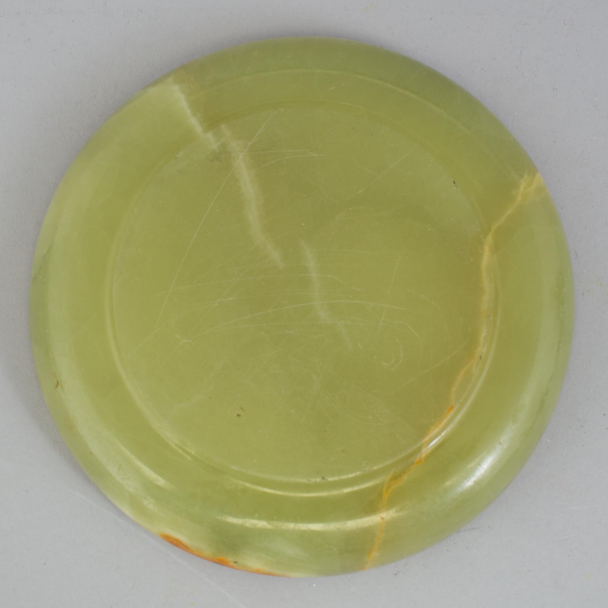 A silver and onyx ashtray by WA Bolin, unclear dating.