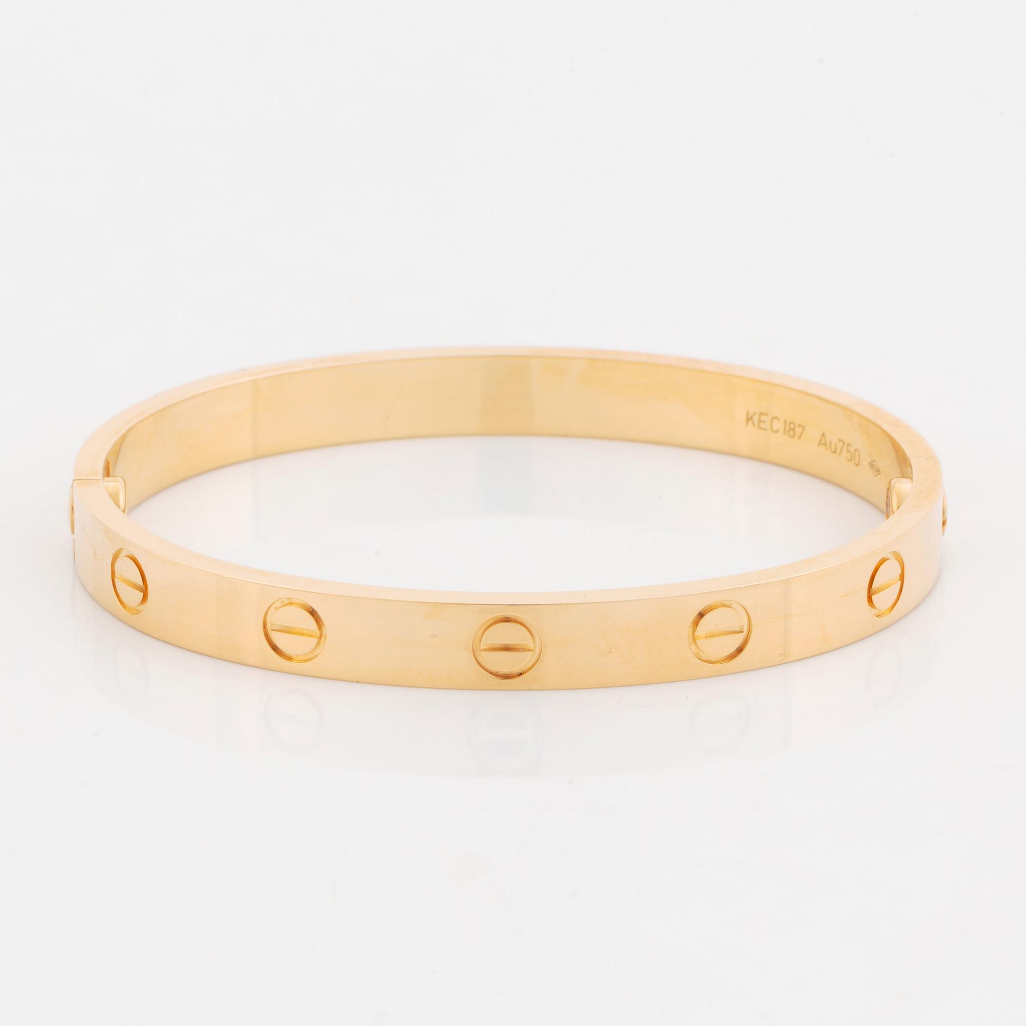 A Cartier 18K gold "Love" bracelet.