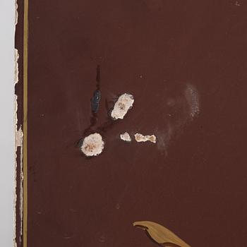A wooden lacquer screen, 20th century.