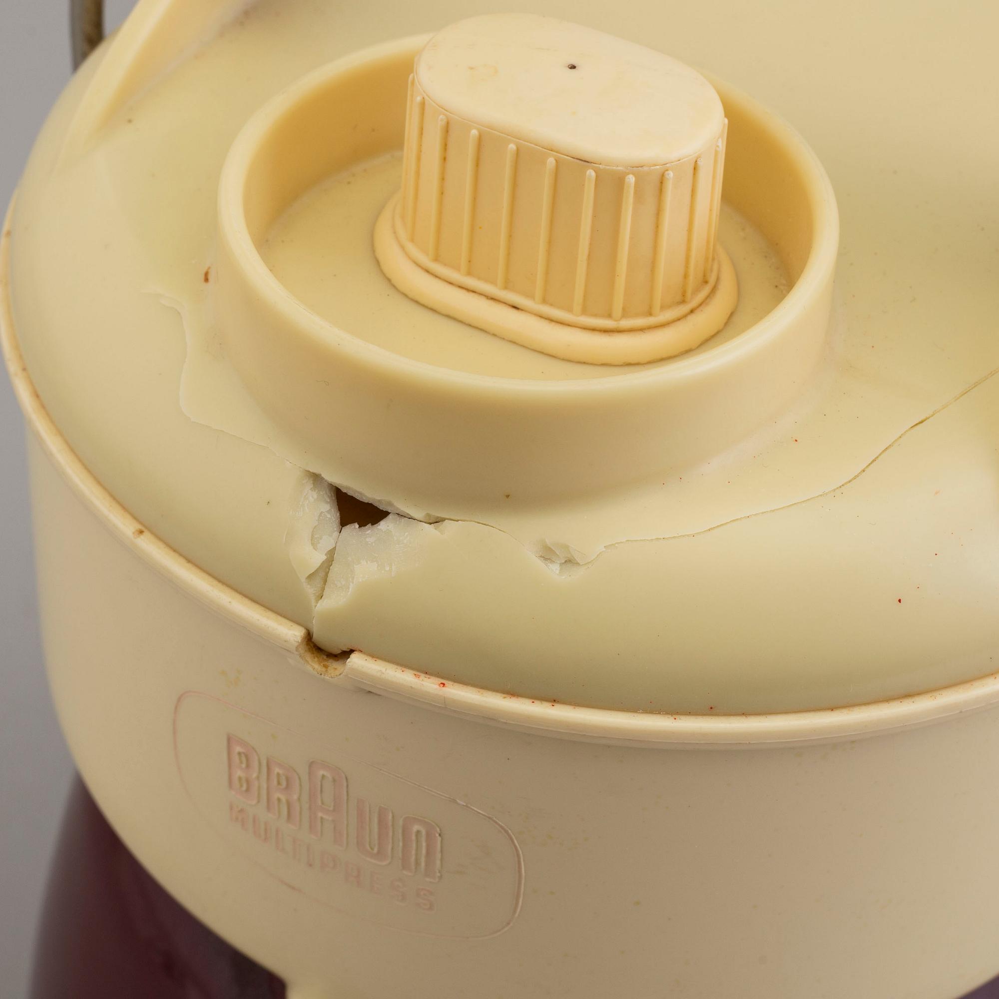 Two bakelite and plastic multipresses from Braun, 1950's.