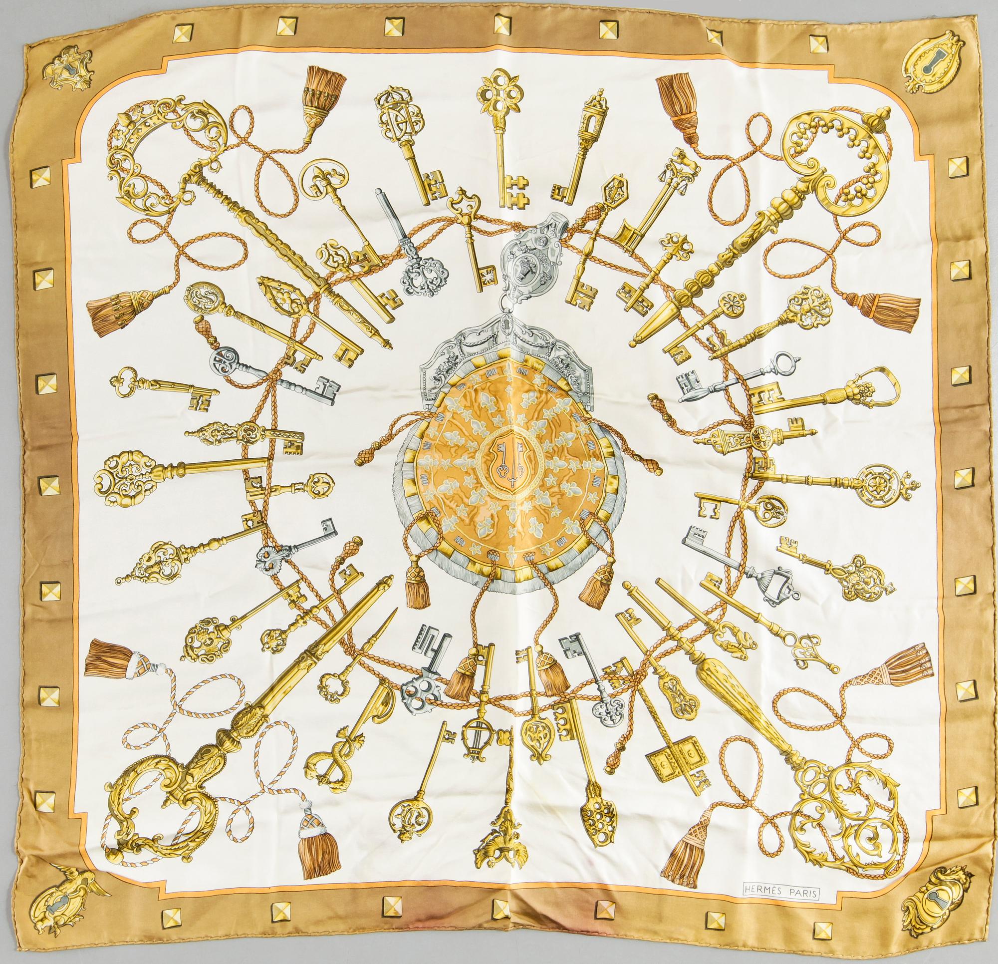 SCARVES, 2 st, siden, Hermès.