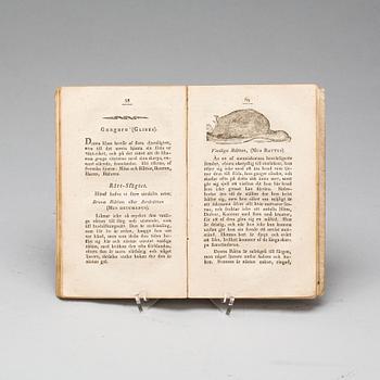 BOK, "Svenska djurens historia, med figurer, skurne i träd". Stockholm, Elmén & Granberg 1817.