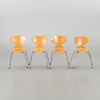 ARNE JACOBSEN, 6 st stolar, "Myran" för Fritz Hansen, 1989.