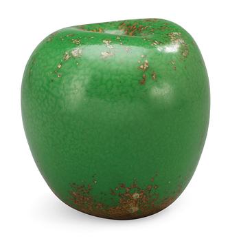 A Hans Hedberg faience apple, Biot, France.