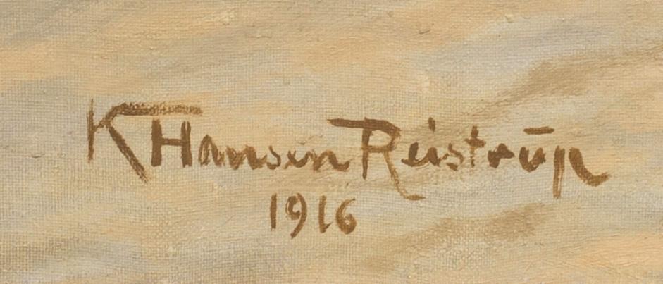 KARL HANSEN REISTRUP, oil on canvas signed and dated 1916.