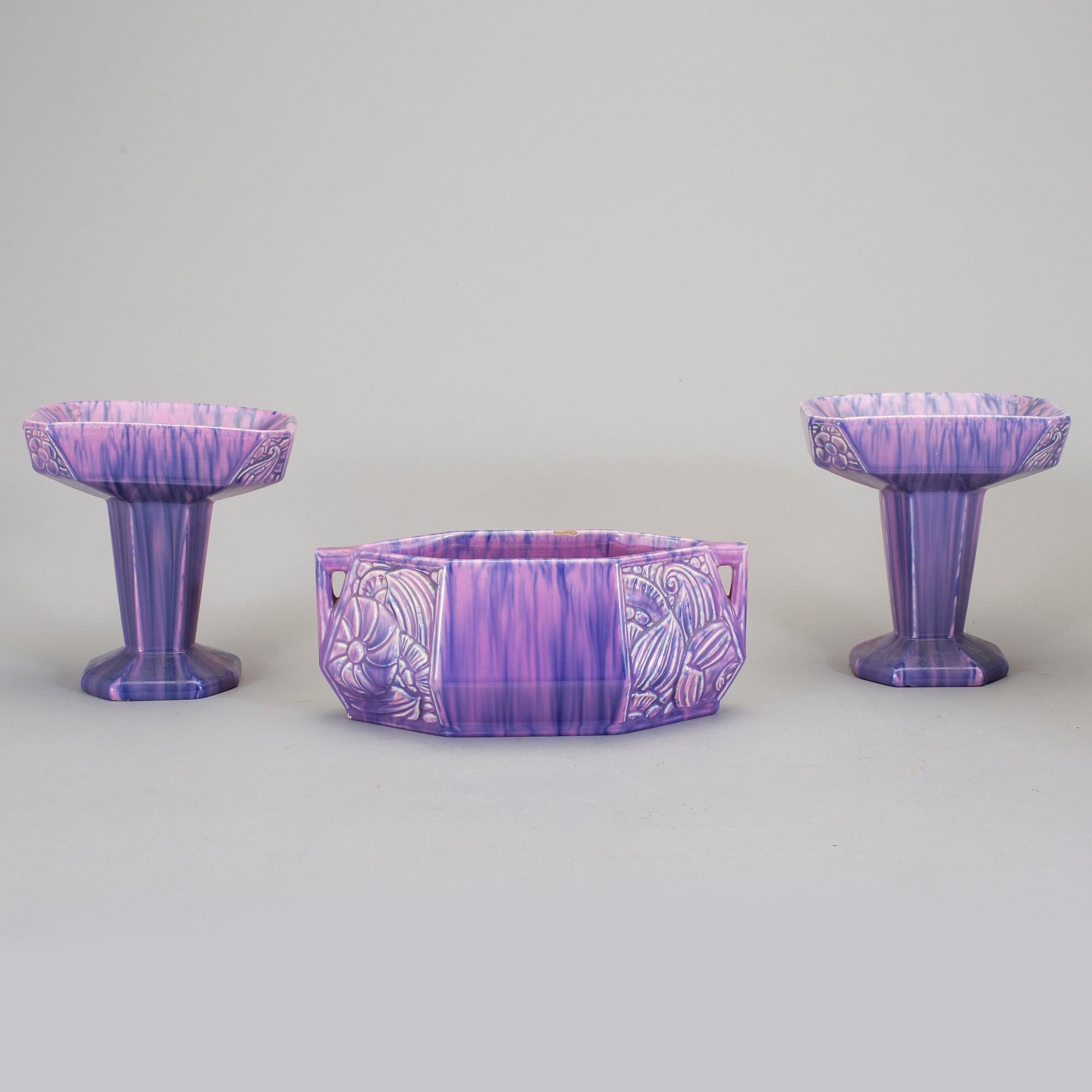 BORDSGARNITYR, 4 delar. Art Noveau, 1900-talets början.