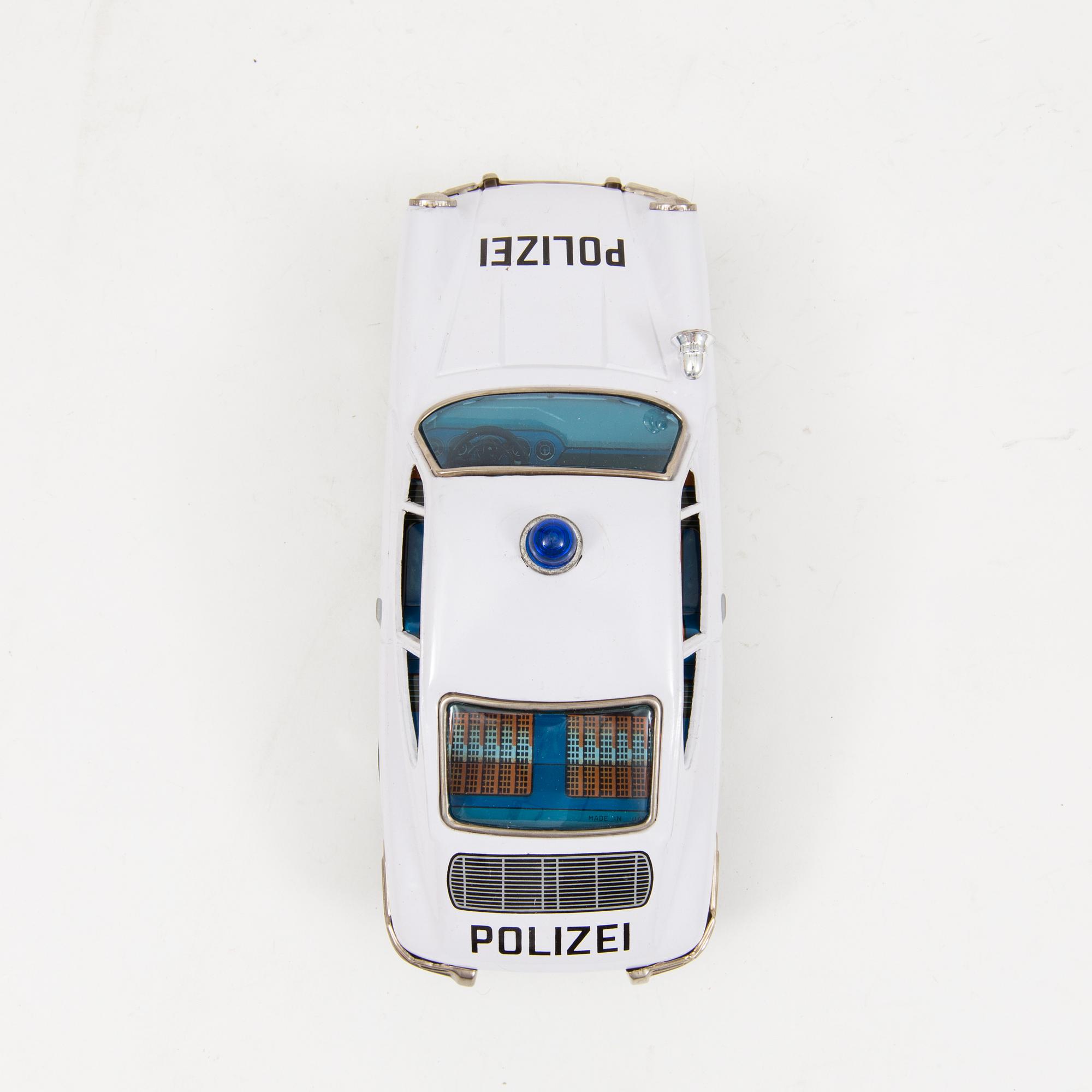 A tinplate Bandai "Porsche Polizei", Japan, 1960s.