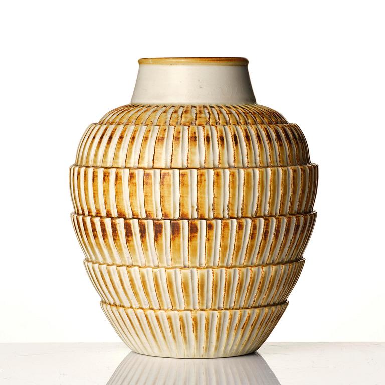 Gertrud Lönegren, a stoneware vase, Rörstrand, 1930s-40s.