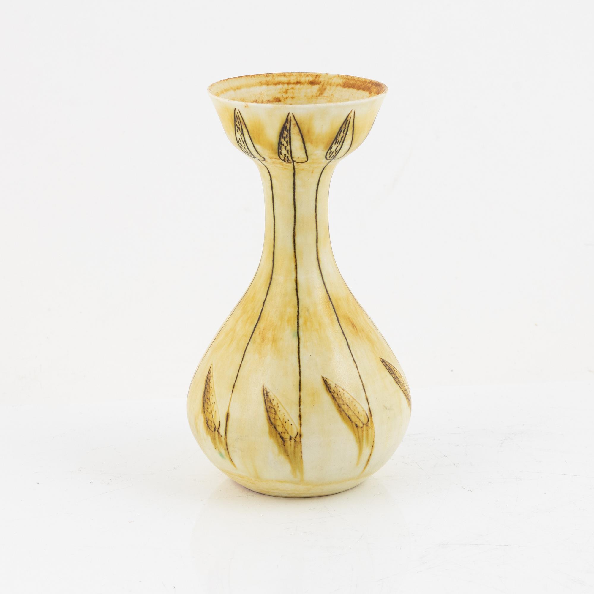 Anders Bruno Liljefors, a stoneware vase, Gustavsberg Studio, Sweden.