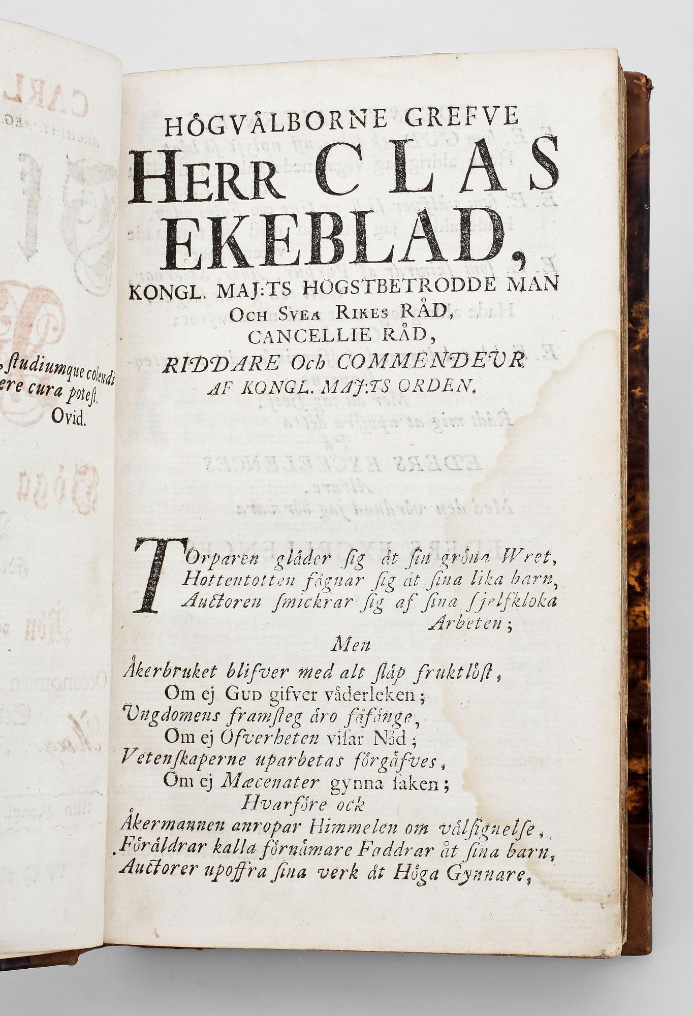 BOK, "Carl Linnaei Skånska resa", Stockholm 1751.