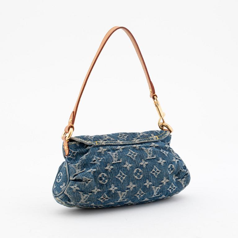 LOUIS VUITTON, a blue denim monogram "Mini Pleaty" shoulder bag, limited edition Cruise Collection 2007.