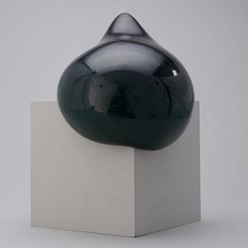 A Hans Hedberg faience sculpture of an oil drop, Biot, France.