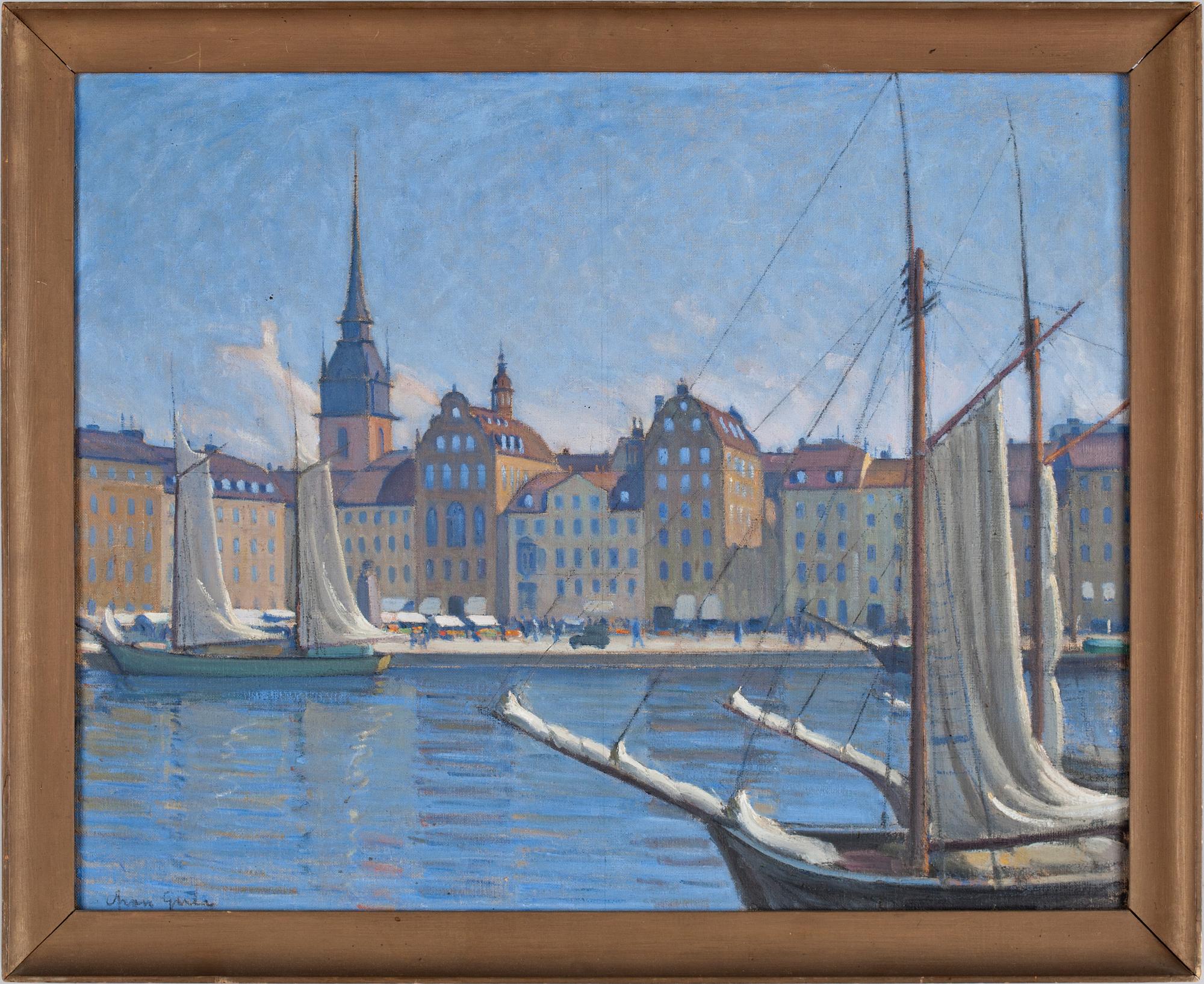 ARON GERLE, olja på duk, sign.