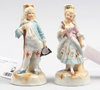 FIGURINER, 2 st, porslin. 1800/1900-tal.