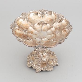 Gustaf möllenberg, skål, silver, nyrokoko, Stockholm, 1849.