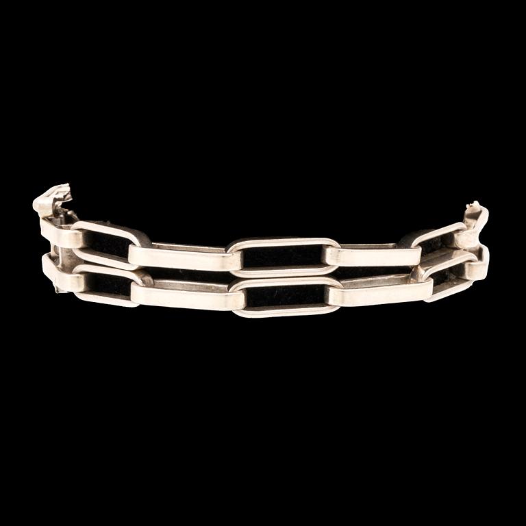 A silver bracelet by Karl-Ingemar Johansson, Gothenburg 1976.