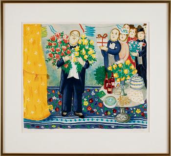 Lennart Jirlow · LENNART JIRLOW, färglitografi, sign o numr 70/285.