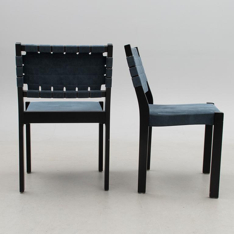 A Set of Four 611 Chairs by Artek, 2004.